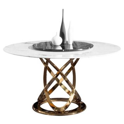 China Other new style modern simple marble dining table with metal dining table legs CT041 for sale