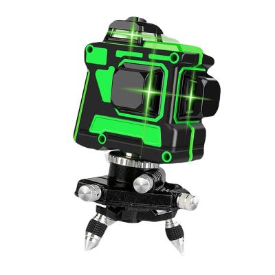 China Cheap Green 360 Degree Horizontal Electronic 3d Laser Level 12 Automatic Lines With Stick 13 x 11 x 14 cm for sale