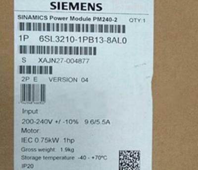 China NEW SIEMENS 6SL3210-1PB13-8AL0 SINAMICS 1PC PM240-2 6SL3210-1PB13-8AL0 power supply module for sale