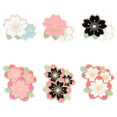 China Fashion Lovely Peach Design Brooch Flower Engagement Party High Quality Romantic Trendy Cherry Blossoms Girl Jewelry Gift for sale