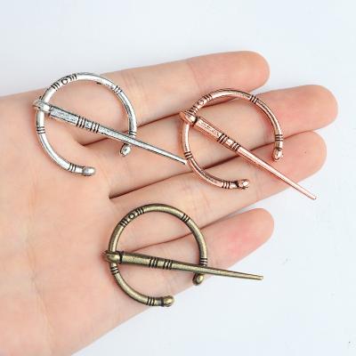 China Age Fashionable Norse Viking Silver Bronze Brooch For Dress Suite Pin Cloak Coat Brooch Vintage Retro Jewelry Pin For Women Men for sale