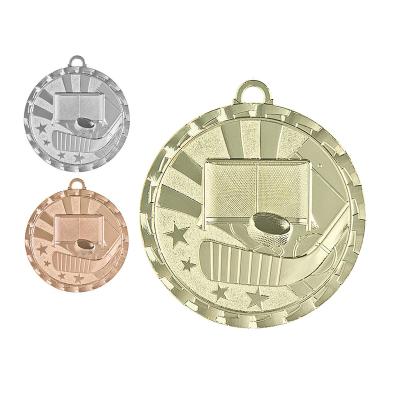 China Europe and North America Personalized Gold Custom Ribbon Medals Sports Hockey Bronze Medal With Your Design for sale