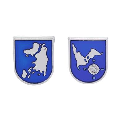 China Wholesale Fashion Silver Blue Crystal Men's French Style Cuff Links Cufflinks Shirt Cufflinks Christmas Gift Wholesale Jewelry for sale