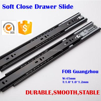 China Soft Closing Furniture Desk 45mm Ball Bearing Drawer Channel - 16