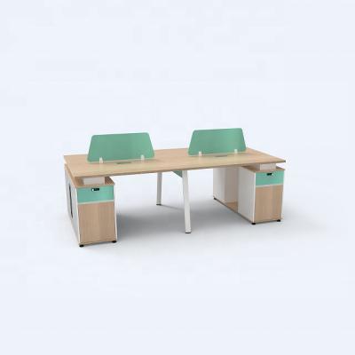 China Expandable European Modern Style Office Table Staff Office Modular Office 4 People Office Workstation for sale