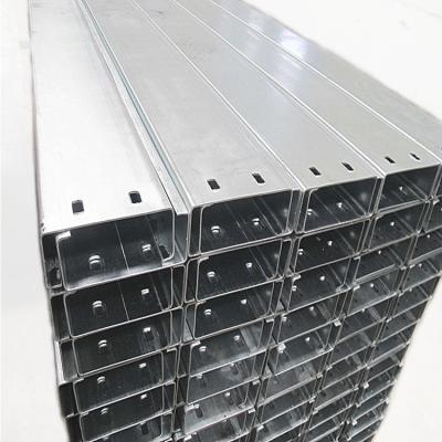 China Building Area Q235 / Q345 C Profile C Channel Hot Dip Galvanized Section Shaped Steel Purline Channel for sale