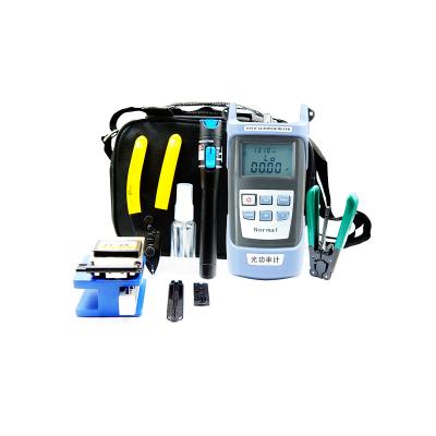 China FTTH System FTTH Assembly Termination Fiber Optic Stripping Splicing Tool Kit With Optical Power Meter for sale