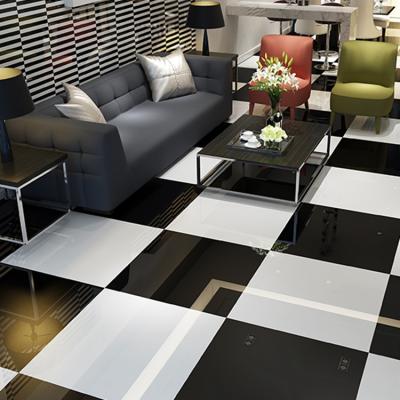 China Foshan Modern Factory Sell Full Body Porcelain Tiles Super Black Polished Super White Floor Tiles 24