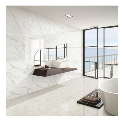 China Rural Interior Ceramic Living Room Sall Tiles White Marble Wall Slag for sale