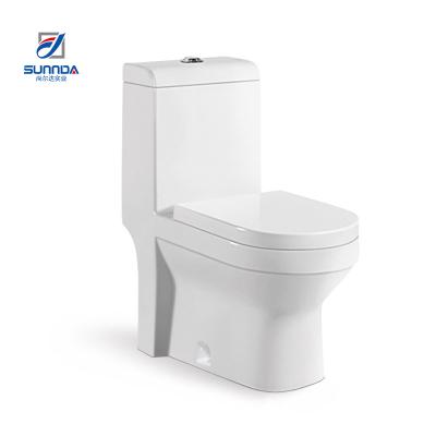 China Modern Toilet Sanitary High Quality Durable Home Sanitary White Wash Down Bathroom Ware Double-Flow Bathroom Sets One-Piece Toilet for sale