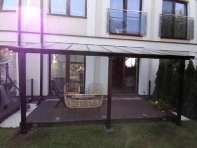 China 18m2 Sun Patio-Abdeckungs-Aluminiumsonnenschutz des Schutz-Garten-an der Wand befestigter DIY Gazebo-Patio-Abdeckungs-Überdachungs-Markisen-Schwarzes im Freien zu verkaufen