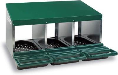 China Laying nest Pro 3 nests Pro chicken nests in galvanized sheet metal Egg Box zu verkaufen