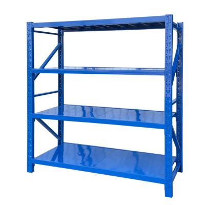 China Factory Raw Material Corrosion Protection Stacking 4-Tier Garage Racking Heavy Duty Storage Racks Shelves For Warehouse for sale