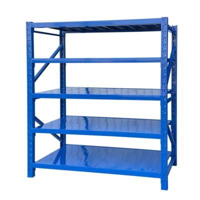 China Medium Duty Corrosion Protection Factory Metal Warehouse Steel Racking System 5 Layer Storage Boltless Rack Shelves for sale