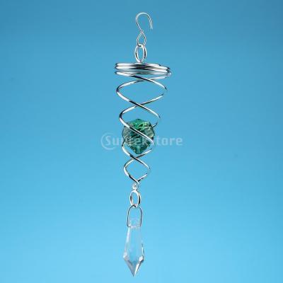 China Minimalist Hanging Ornament 3d Crystal Gazing Metal Spiral Small Wind Chime Spinner For Sale for sale