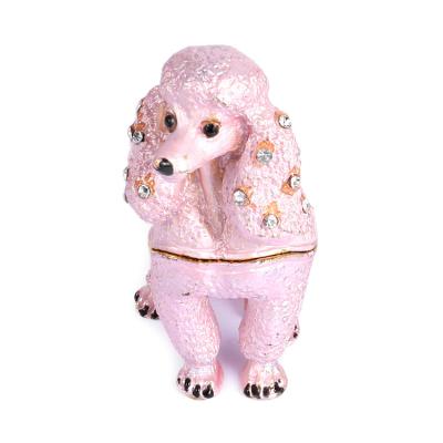 China 2020 New Series Fashionable Animal Accessories Box Pink Dog Jewelry Box for sale