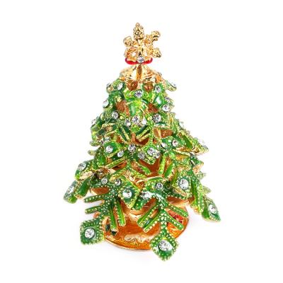 China Popular Fashionable Christmas Tree Ornament Boxes New Fashion Christmas Collection Creative Jewelry Boxes for sale