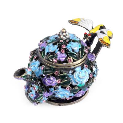 China 2020 fashionable new design wholesale unique teapot shape jewelry box for girl for sale