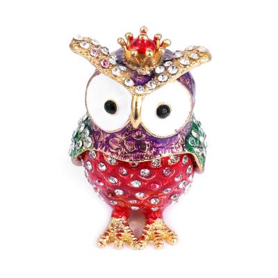 China Fashionable Hot Cartoon Diamond Encrusted Owl Jewelry Box Style Fashion Lightweight Luxury Jewelry Packaging Box for sale