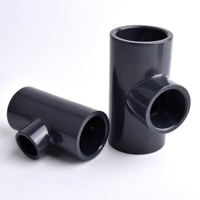 China Water Pipe System Inner Diameter 25~50mm UPVC Pipe Reducing Tee Connector Irrigation System Hydroponics View Aquarium Fish Tank Socket Three Way Joint for sale