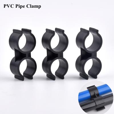 China Garden Irrigation PVC Pipe Flange Fish Tank Aquarium Drain Fixed Joint Garden Irrigation Tube Clip Support Watering Fittings for sale