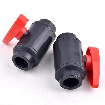 China Water Pipe System UPVC Ball Valve Frame Aquarium PVC Valve Garden Irrigation Hydroponic Connector for sale