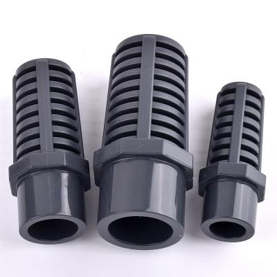 China 20~63mm UPVC Water Pump Internal Filter Water Inlet Permeable Aquarium PVC Plug Flower Basket Strainer Screen for sale