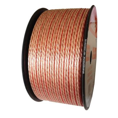 China Car CCA 2X4.0MM Audio Cable 2 Core 4.0MM Transparent Speaker Wire Cable for sale