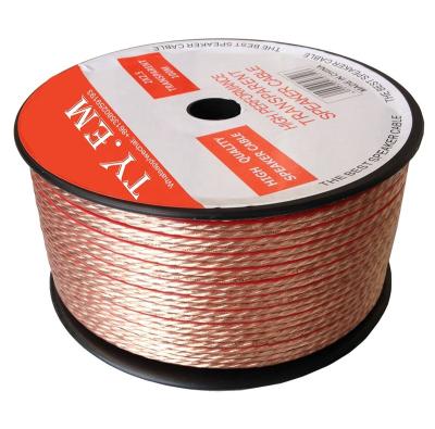 China Car CCA 2X2.5MM Audio Cable 2 Core 2.5MM 12AWG 14AWG Tranapaent Clear Speaker Wire Cable for sale