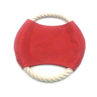 China High Quality Viable Cotton Rope Training Frisby Pet Cat Dog Toy For Interaction for sale