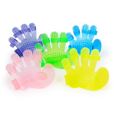 China Five-finger Palm Shape Color Bath Massage Brush Dog Pet Stocked Cat Cleaning for sale