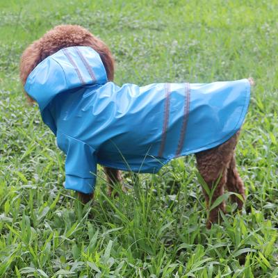 China Viable Rainy Season Hot Selling Colorful Hooded Raincoat Fashion PU Reflective Dog Cloth for sale