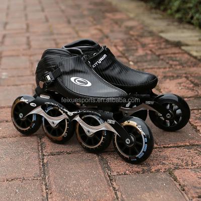 China Carbon Fiber Profession Speed ​​Skates Carbon Fiber Roller Skate Wheel Integrated Shoes 125mm 110mm 100mm 90mm 80mm for sale