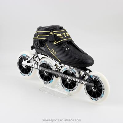 China Professional Carbon Fiber Inline Speed ​​Skates Carbon Fiber Roller Skate 4 Wheel Shoes Racing Shoes 90mm 125mm 110mm 100mm for sale