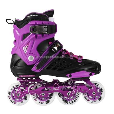 China PP Composite Material Entertainment Patinas Inline Skates Roller Wheel Shoes Resistance For Lady Gents for sale