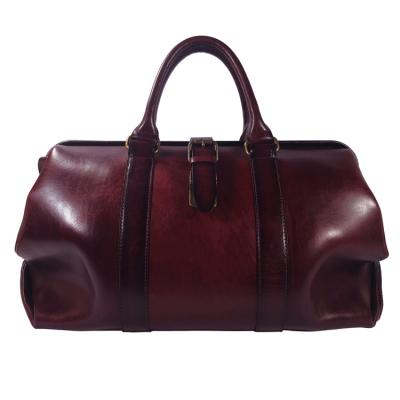 China Spray Wholesale Custom Leather Duffle Bag Travel Weekend Leather Bags To Travel for sale