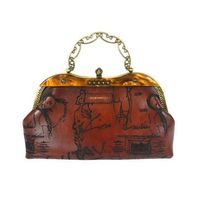 China Fashion Shoulder Bags Art Nouveau Genuine Leather Collection for sale