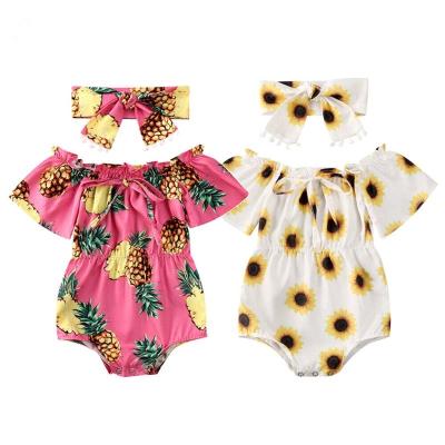 China As shown in PICS high quality short sleeved rompers baby jumpsuit set china import baby clothes for sale