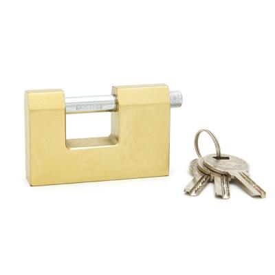 China China made best selling rectangular iron padlock gold color painting rectangular iron padlock RI98 for sale