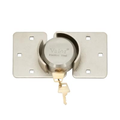 China High Quality Latch Padlock With 4.5mm Thickness Latch Simple And Easy To Install Stainless Steel Hockey Puck Van Lock PS73 for sale