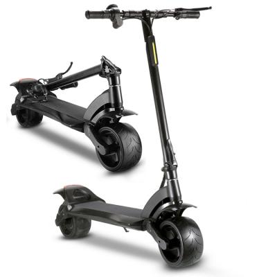 China Led Lights Skateboard 2020 Folding 9 Inch Big Wheel High Power 500W Single Motor E Scooter Adult Off Road E Bike Wide Scooter for sale