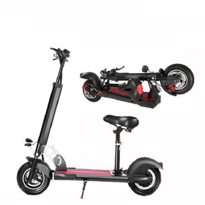 China Long Range 10 Inch 2 Wheel E Scooter Led Electric Bike Off Road Scooter Lights 40KM Foldable Electric Bike Skateboard Scooter For Sale for sale