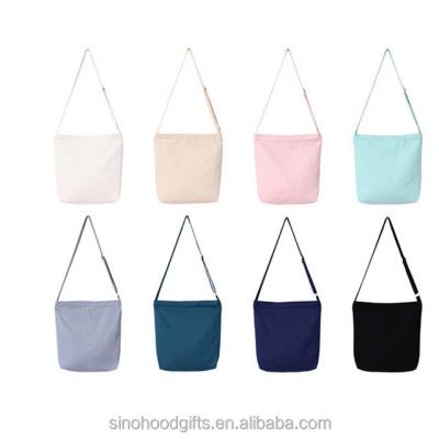 China Handled Pure Cotton Heavy Canvas Plain Color Single Shoulder Bag for sale