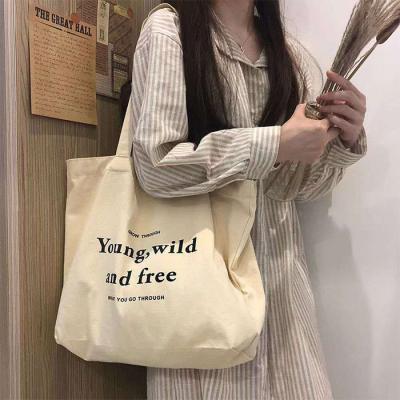 China Large Natural And Classic Canvas Women's Classic Shoulder Bag Hobo Casual Handbag Tote for sale