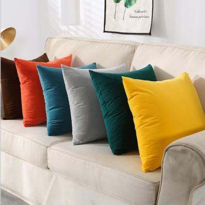 China Soft Solid Velvet Folded Decorative Square Tile Covers Cushion Case for sale