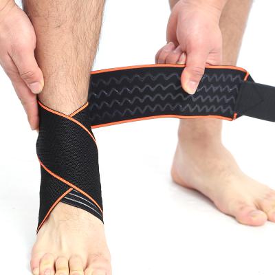 China Breathable Customized Adjustable Ankle Support Compression Ankle Wrap For Soccer Running Sport for sale