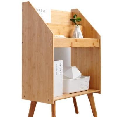 China New Product Contemporary Bamboo Multifunctional Shelf 3-Layer Shelf With Desktop for sale