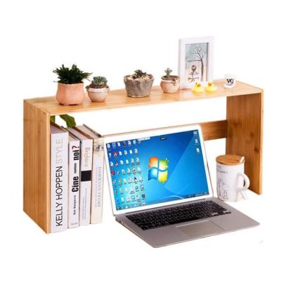 China Factory Price Viable Desktop Sundries Organizer Book Shelf Flower Bamboo Pot Display Stand for sale