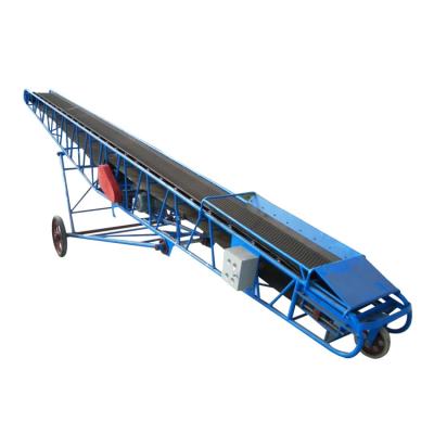 China Customer Request Portable Rubber Belt Conveyor For Cement Rice Bags Conveyor Belt System for sale