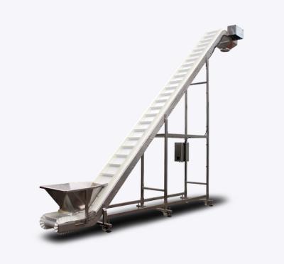 China Heat Resistant Food Grade Stainless Steel PVC Sidewall Z Conveyor Belt 600 Width For Powder / Food for sale